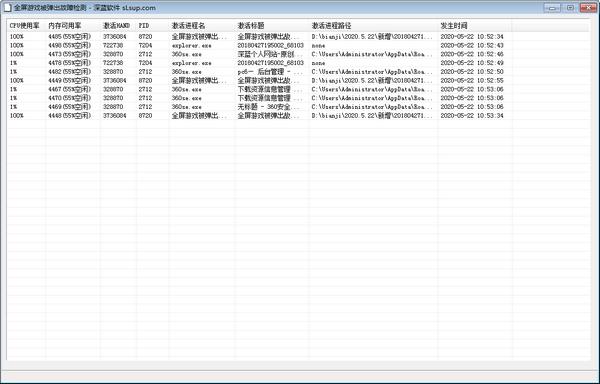 全屏游戏被弹出故障检测,测试.